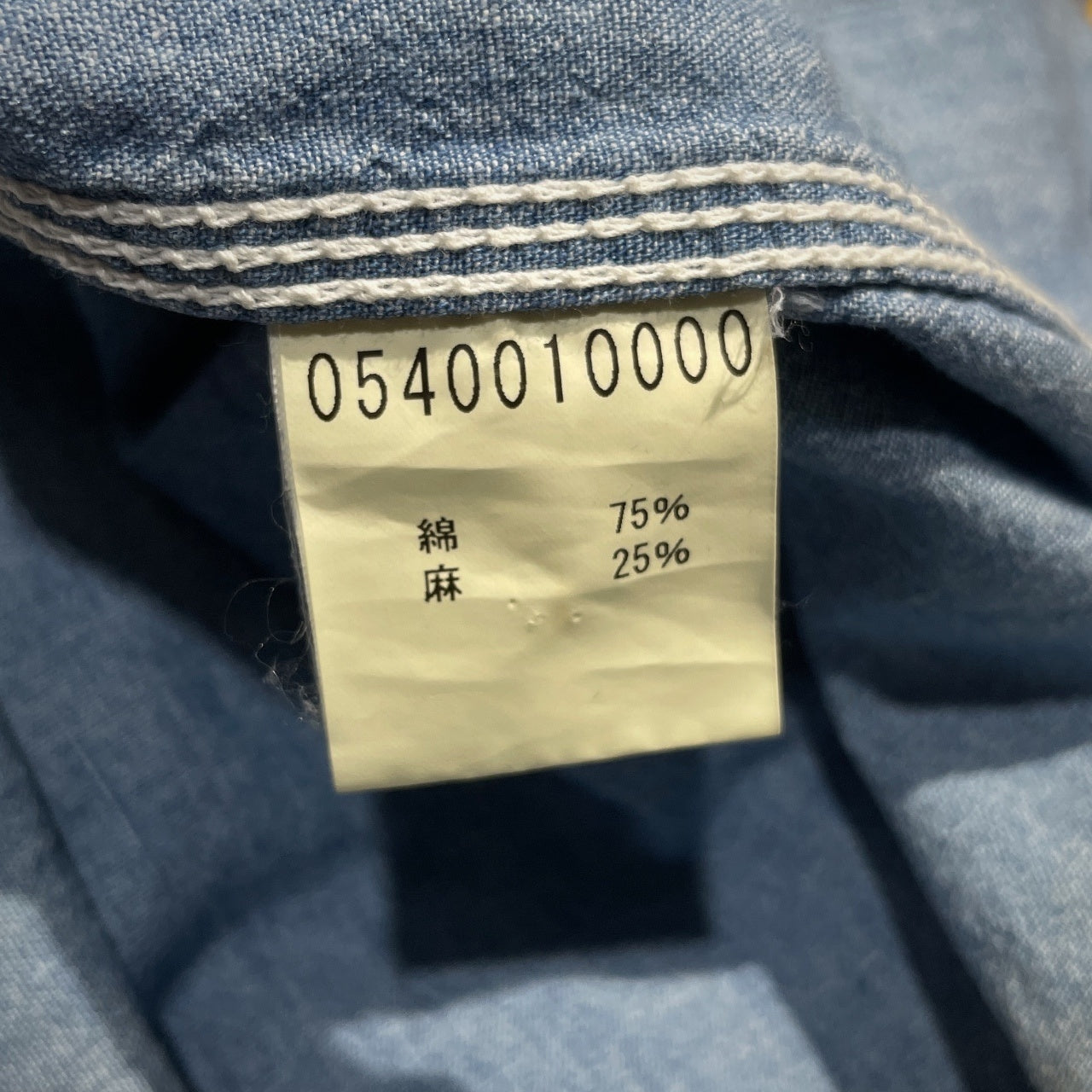 Nigel Cabourn コットンリネンシャンブレーダブルポケットエポレットシャツ ブラウス トップス ナイジェルケーボン メンズ