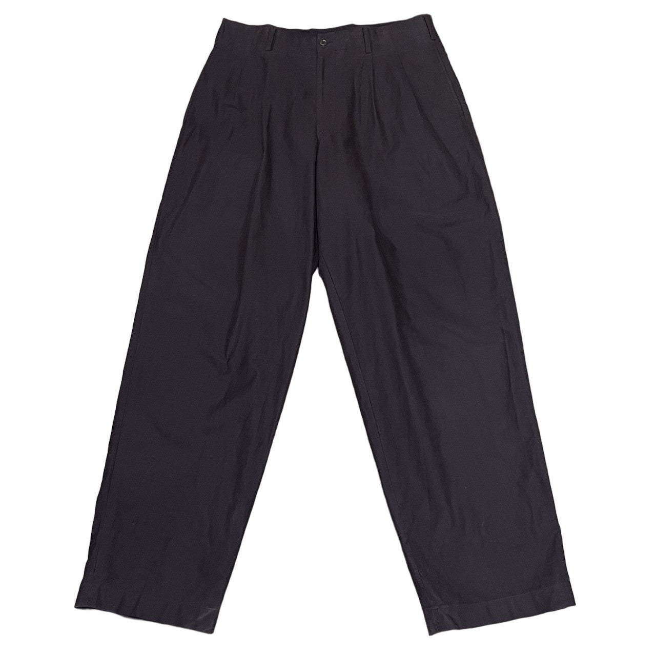 Yohji Yamamoto Pour Homme 00SS コットンギャバジン2タック赤タブワイドテーパードパンツ Archive アジアの不良期 スラックス トラウザーズ ボトムス ヨウジヤマモトプールオム メンズ