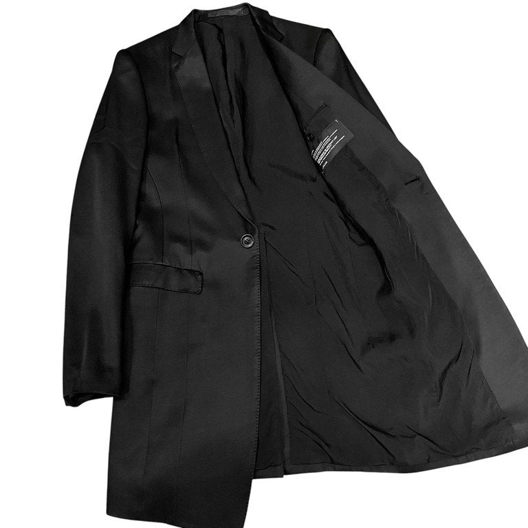 JULIUS 10AW コットンキュプラカルゼ1Bチェスターコート ロングテーラードジャケット goth_ik; ブルゾン アウター ユリウス メンズ