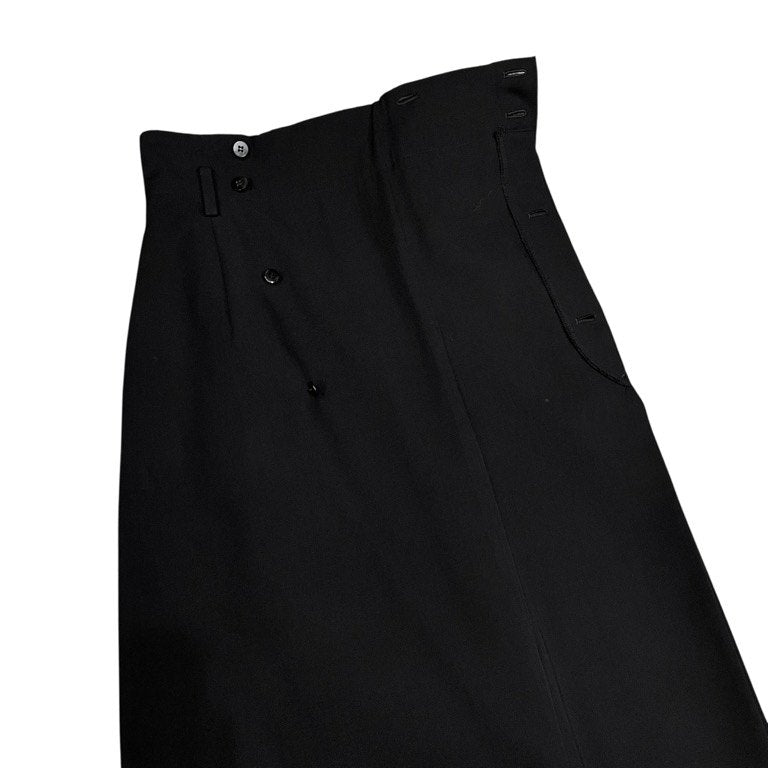 tricot COMME des GARCONS 88SS ウールギャバジンラップデザインアシンメトリーロングスカート Archive 80s ボトムス トリコ コムデギャルソン レディース