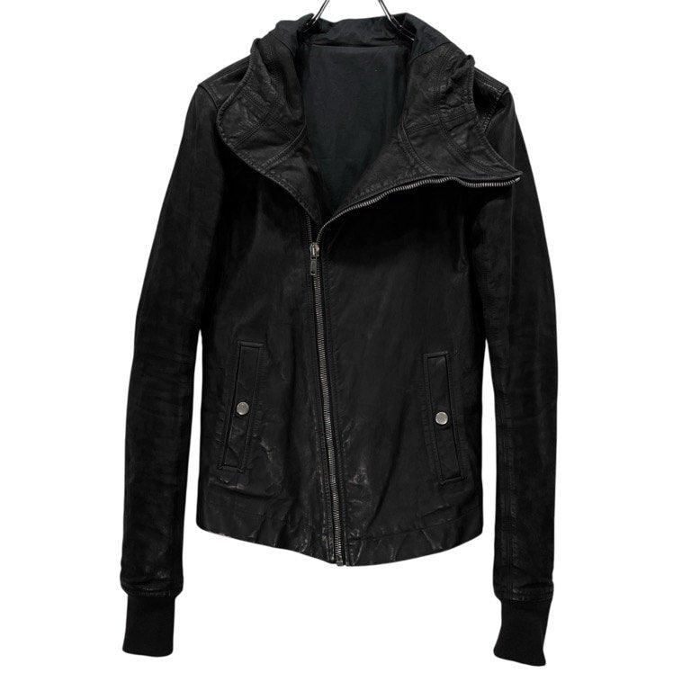 Rick Owens カーフレザーハイネックフーデッドブルゾン ジャケット パーカー コート アウター Archive リックオウエンス メンズ