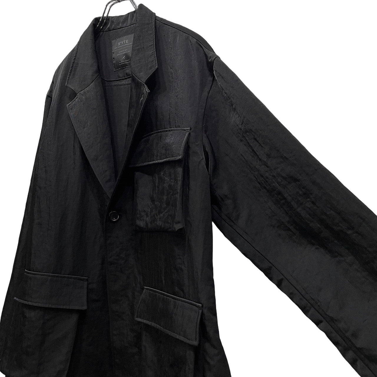 S'YTE Yohji Yamamoto WASHED HIGH-DENSITY NYLON TWILL LONG JACKET WITH MULTIPLE POCKETS ナイロンツイルマルチポケットロングジャケット ブルゾン コート アウター サイト ヨウジヤマモト メンズ レディース ユニセックス