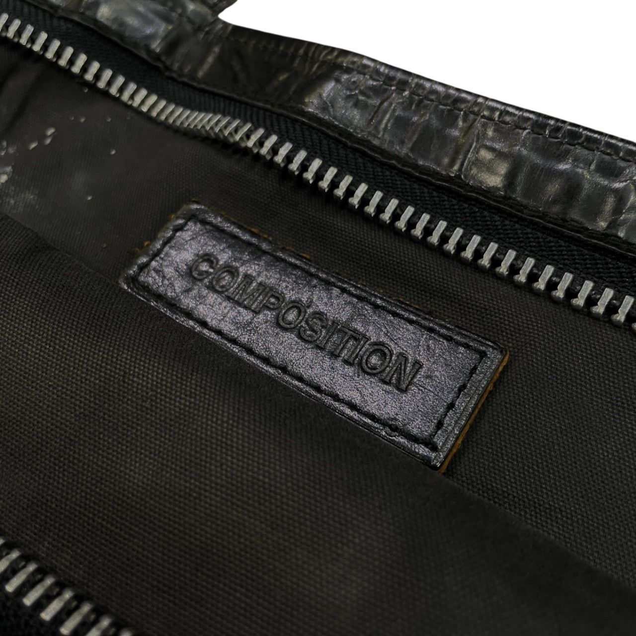 COMPOSITION レザージップデザインヘルメットバッグ トート 鞄 カバン 元BACKLASH コンポジション バックラッシュ メンズ