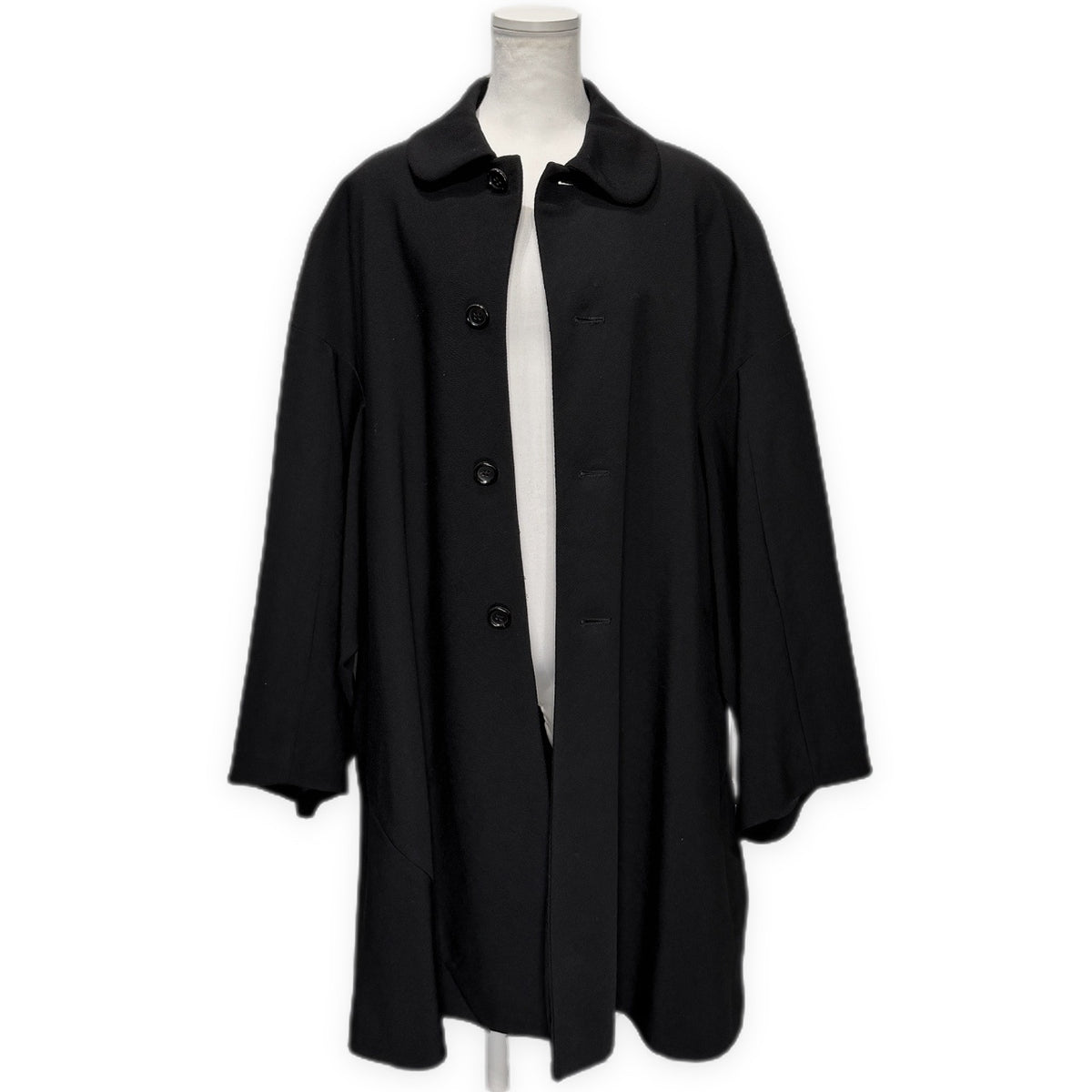 robe de chambre COMME des GARCONS 96AW ウールサージ丸襟変形袖ドレープコート アウター 90s Archive コムデギャルソン コムコム レディース