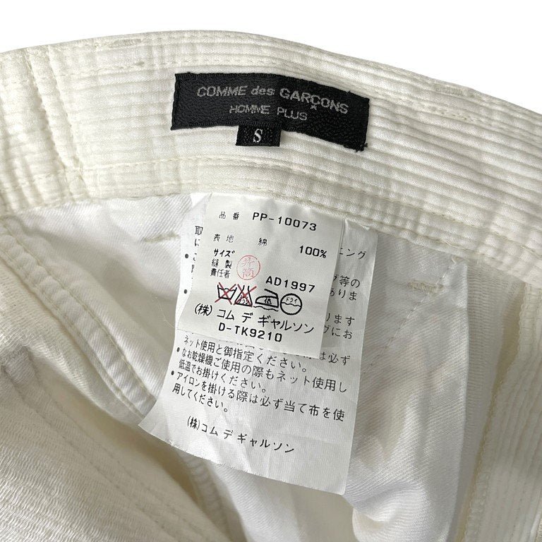 COMME des GARCONS HOMME PLUS 98SS シアサッカーサイドアジャスタークロップドパンツ Archive 90s New Natural ニューナチュラル期 ハーフ ボトムス コムデギャルソンオムプリュス メンズ