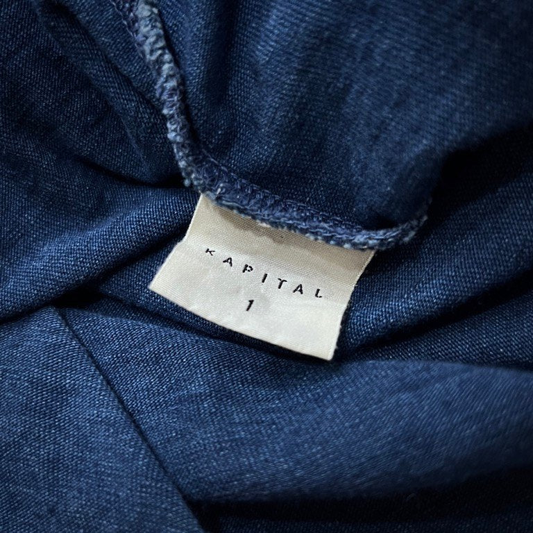KAPITAL プリントパッチワーク7分丈Tシャツ カットソー Tee T-shirt トップス キャピタル メンズ レディース ユニセックス