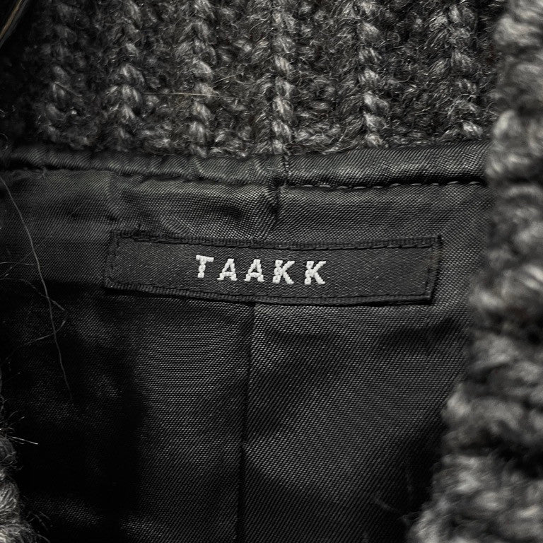 TAAKK 15AW Over Knit Embroidery Blouson ウールモッサニット刺繍ボンバージャケット ブルゾン 定価72,360円 アウター ターク メンズ レディース ユニセックス