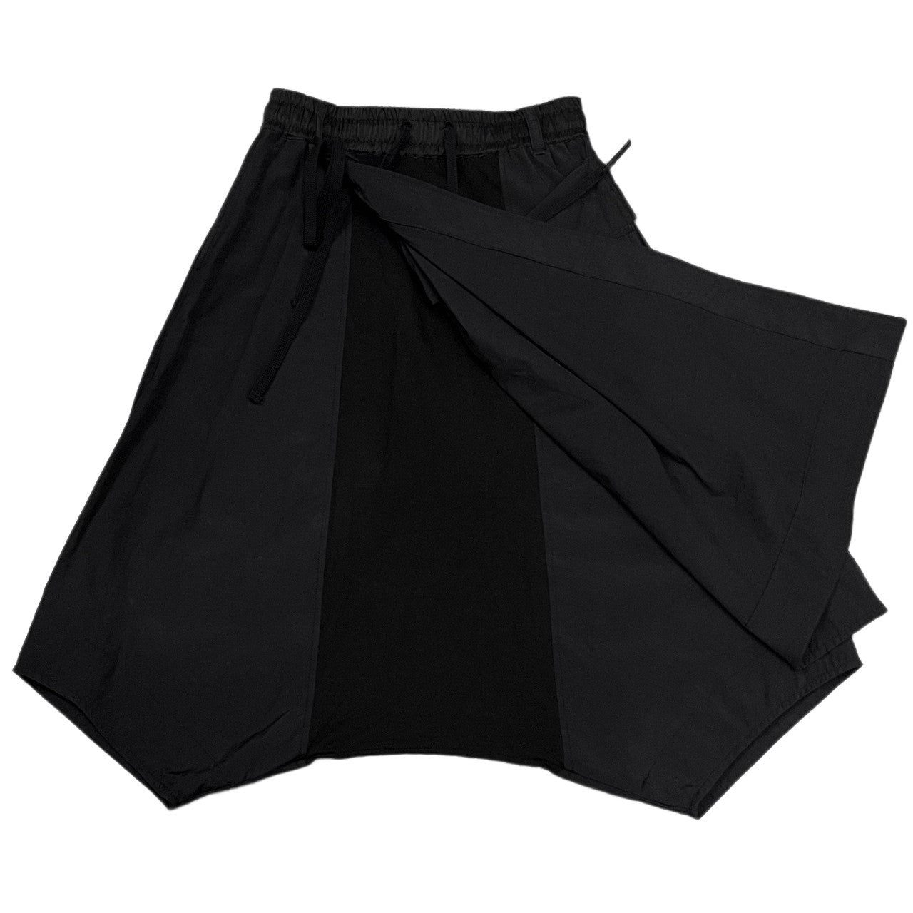 A.F ARTEFACT 天竺コットンナイロンタフタ切替フロントラップサルエルハーフパンツ ショーツ ボトムス エーエフ アーティファクト メンズ