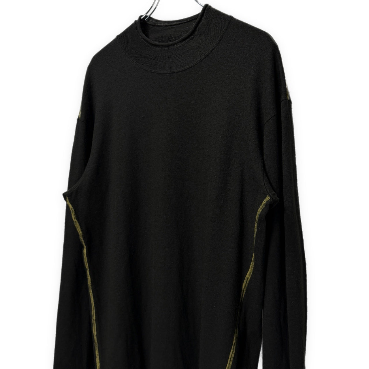 ISSEY MIYAKE MEN 00AW 製品染めシームラインデザインモックネックニットセーター トップス Archive 00s イッセイミヤケメン メンズ