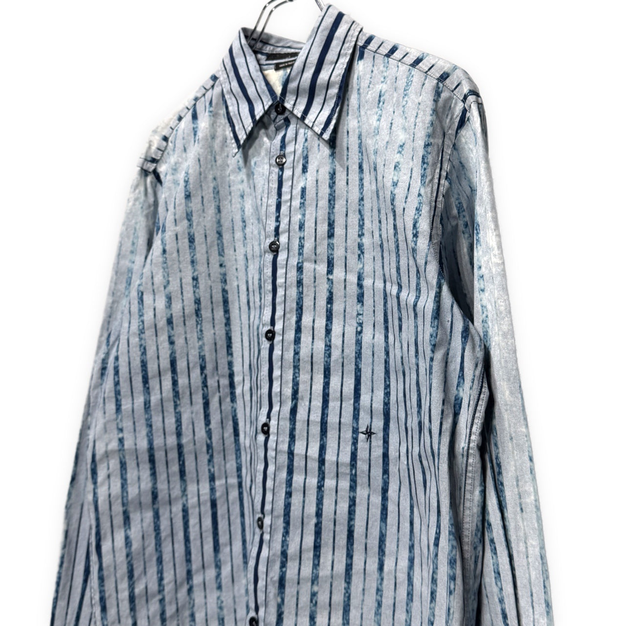 STONE ISLAND DENIMS 03SS ブリーチストライプレギュラーカラーシャツ ブラウス トップス Archive ストーンアイランド デニムス メンズ