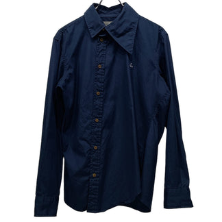 Vivienne Westwood MAN 25AW コットンブロードオーブ刺繍アシンメトリーカラーシャツ ブラウス トップス 長袖 ヴィヴィアンウエストウッド マン メンズ