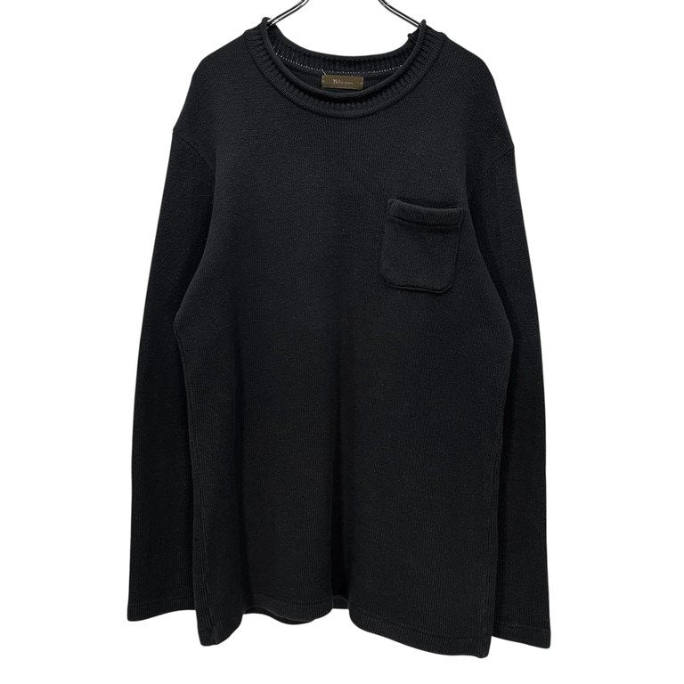 Y's for men クルーネックポケットデザインコットンニットセーター トップス Archive 90s Yohji Yamamoto Pour Homme ヨウジヤマモトプールオム ワイズフォーメン メンズ