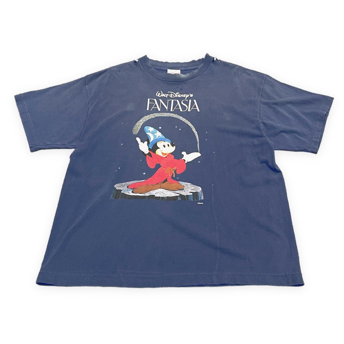 SAINT MICHAEL 25SS DNF_SS TEE FANTSIA ミッキープリントヴィンテージ加工Tシャツ ダメージ加工 カットソー Tee T-shirt トップス SM-HR8-0000-C65 セントマイケル メンズ