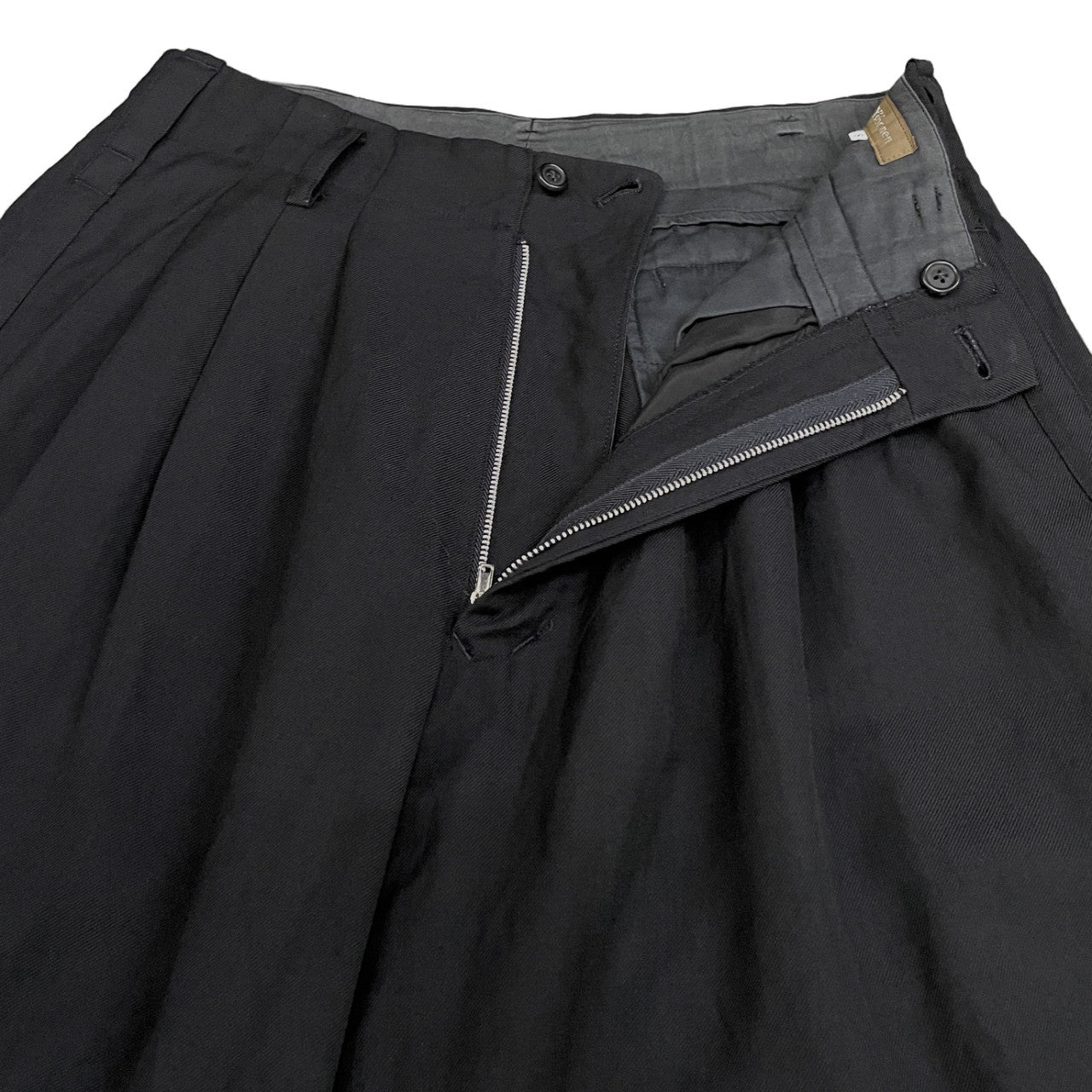 Y's for men ウールサージ3タック脇テープワイドパンツ サイドライン 側章 スラックス トラウザーズ ボトムス Archive 90s Yohji Yamamoto Pour Homme ヨウジヤマモトプールオム メンズ