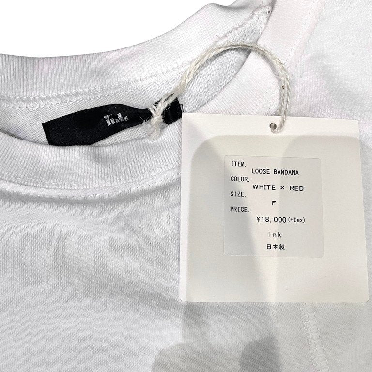 ink 19AW LOOSE BANDANA 再構築パッチワークバンダナスリーブフリンジTシャツ Tee T-shirt カットソー リメイク 変形 トップス 定価19,800円 未使用タグ付き インク メンズ レディース ユニセックス