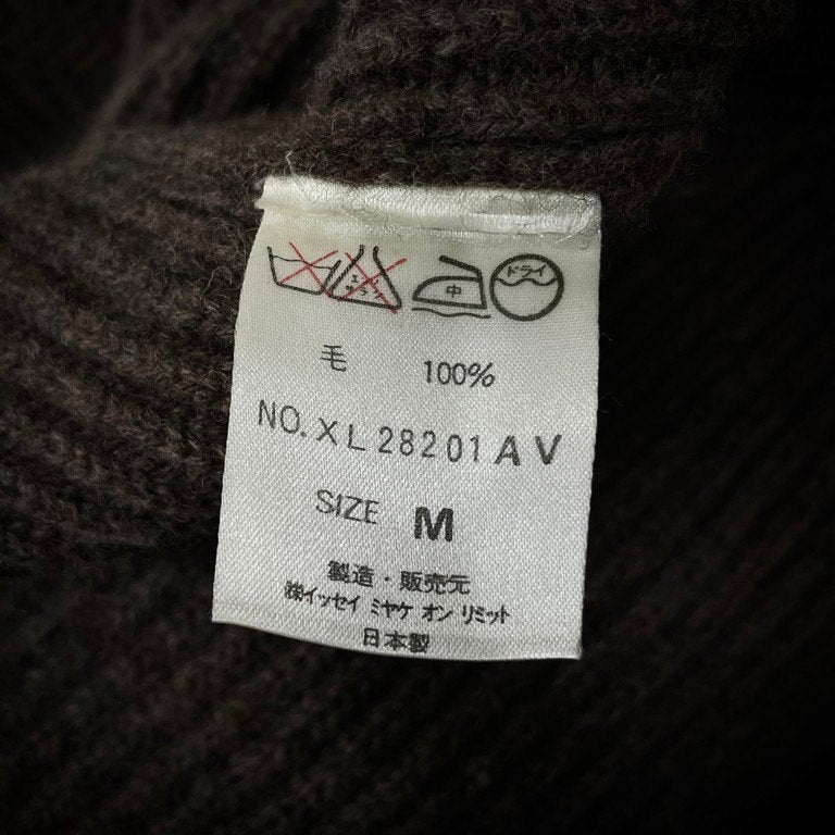 ISSEY MIYAKE 81AW ボタンアップフリンジデザインモックネックプルオーバーニットセーター トップス Archive 80s イッセイミヤケ レディース