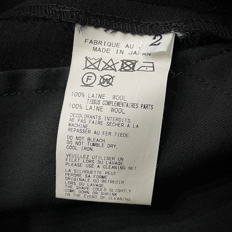 REGULATION Yohji Yamamoto MEN 22SS ウールギャバジン裾リブテーパードイージーパンツ ボトムス HG-P02-140 レギュレーション ヨウジヤマモト メン メンズ