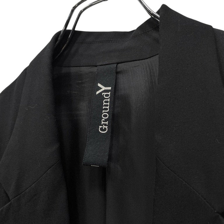 Ground Y 15AW ONE BUTTON COAT テンセルワンボタンロングコート ジャケット ブルゾン アウター Yohji Yamamoto ヨウジヤマモト グラウンドワイ メンズ レディース ユニセックス