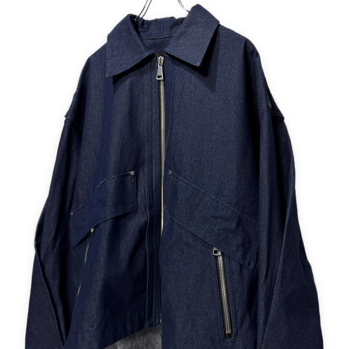 A.F ARTEFACT DENIM TUCK SLEEVES JACKET デニムタックスリーブジップアップジャケット ブルゾン コート アウター エーエフ アーティファクト メンズ