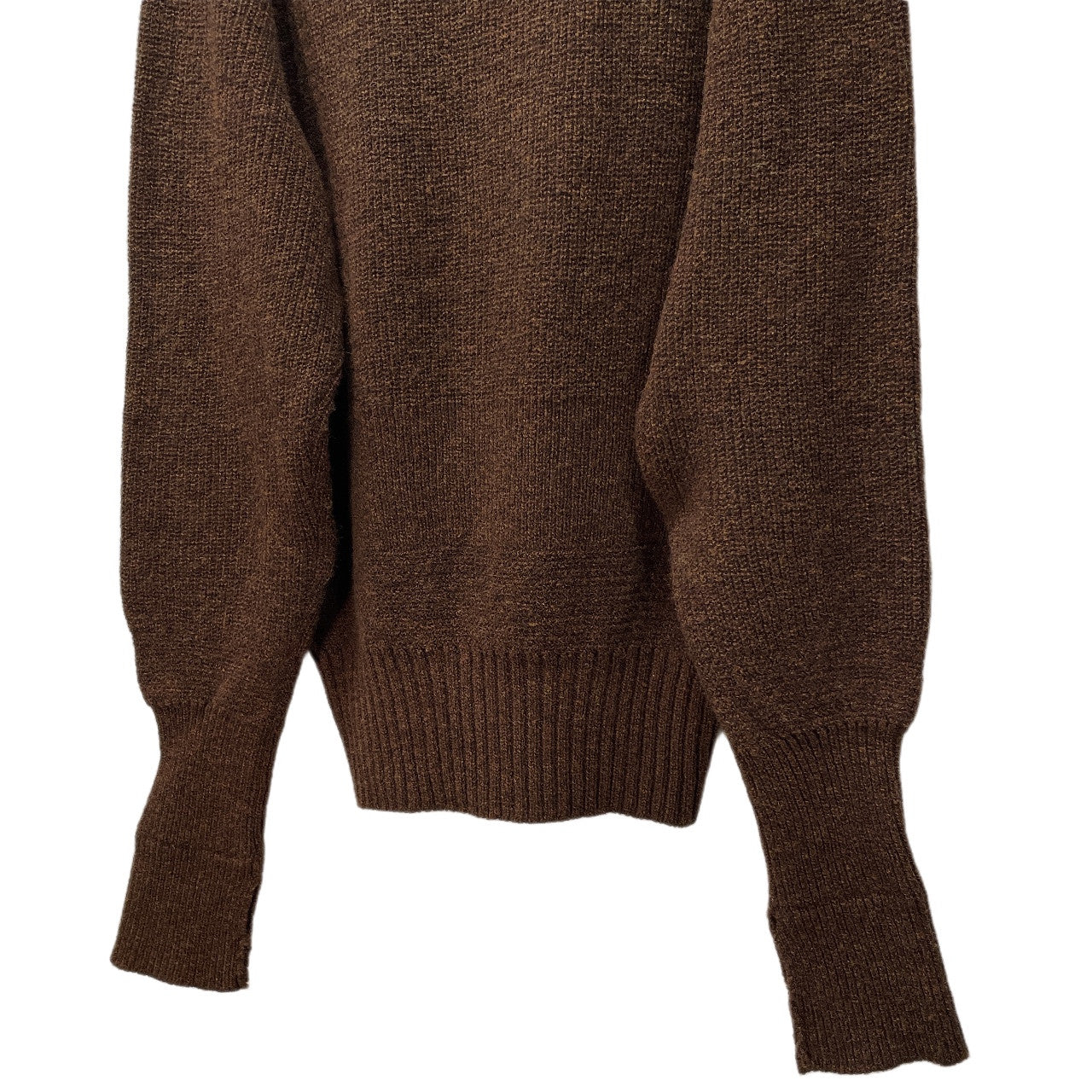 MATEE&SONS RIB M/N SWEATER ウール畦編みモックネックリブニットセーター トップス マーティーアンドサンズ メンズ
