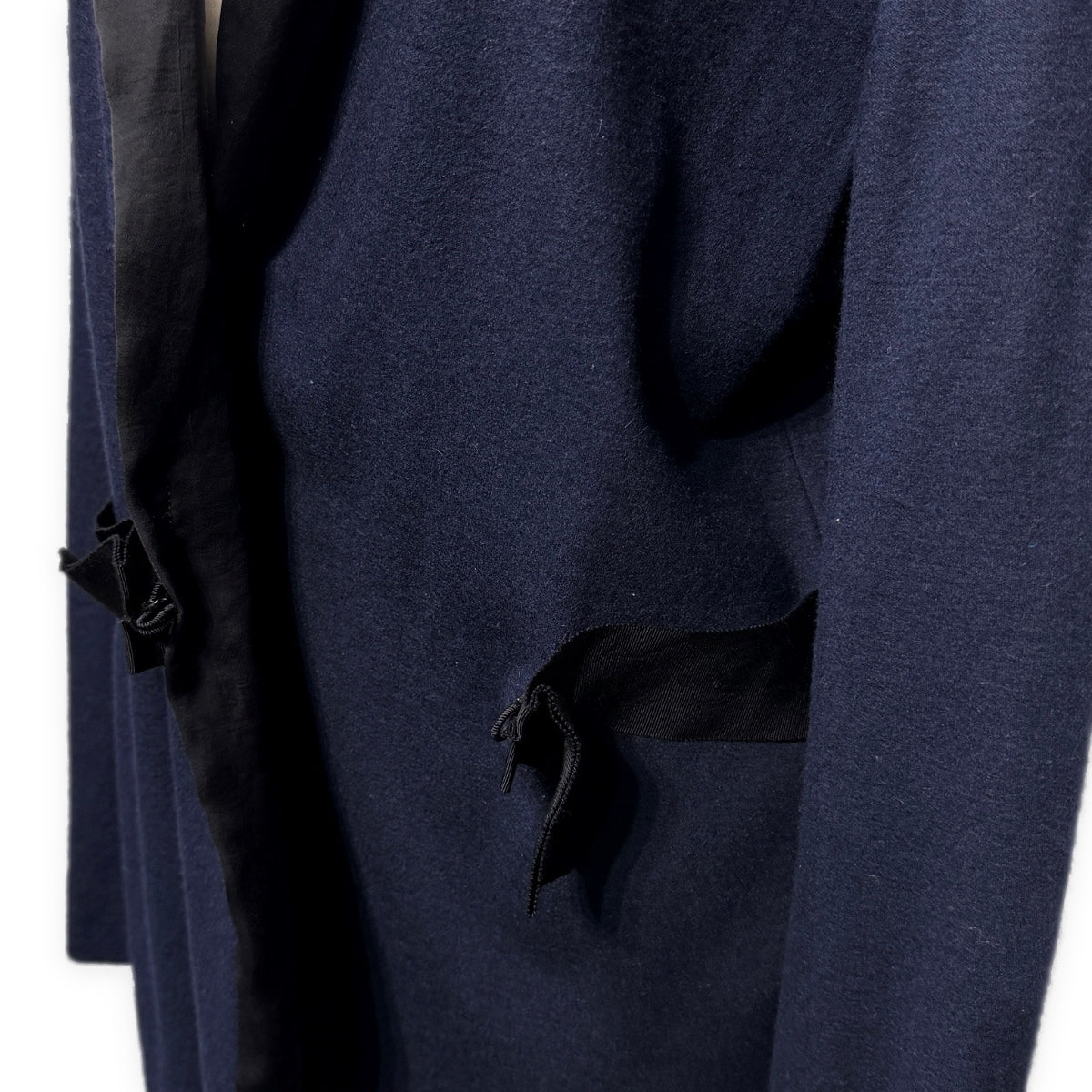 LANVIN ウール切り替えウエストリボンカシュクールジャケット アウター トップス Archive ランバン レディース