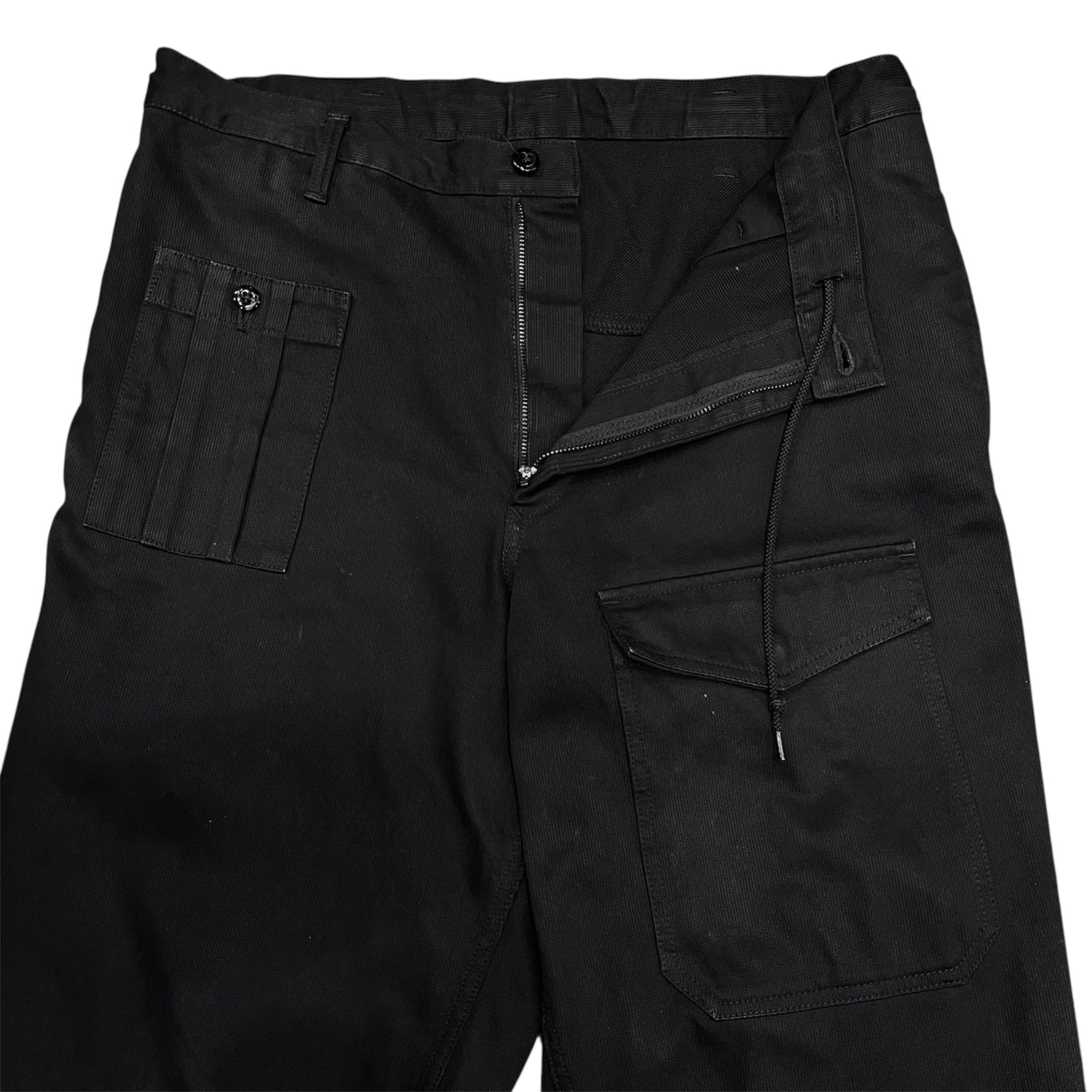 Yohji Yamamoto Pour Homme BLACK Scandal 21AW コットンウエスト紐イージーワークカーゴパンツ テーパード ボトムス ヨウジヤマモトプールオム ブラックスキャンダル メンズ