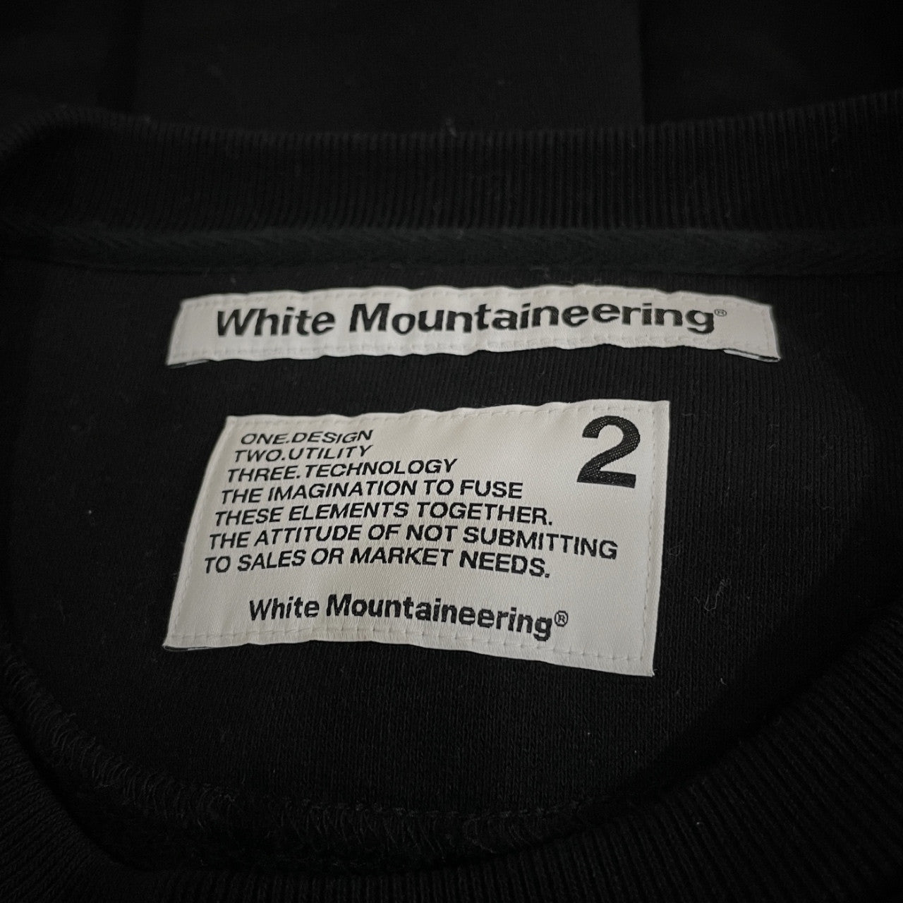 White Mountaineering 20AW Logo printed sweat shirt ロゴプリントシルケット加工スウェットシャツ 定価20,900円 ホワイトマウンテニアリング メンズ