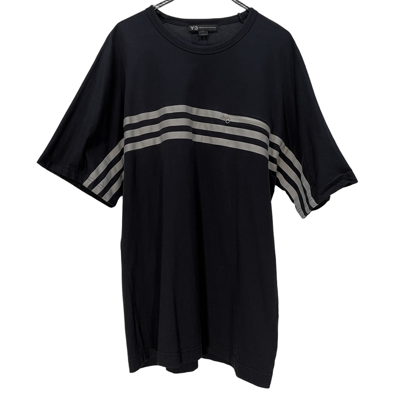 Y-3 M 3 STP PACKABLE SS TEE 3ストライプジップポケットクルーネックTシャツ カットソー 半袖 Tee T-shirt トップス ボーダー Yohji Yamamoto adidas ワイスリー ヨウジヤマモト アディダス メンズ レディース ユニセックス