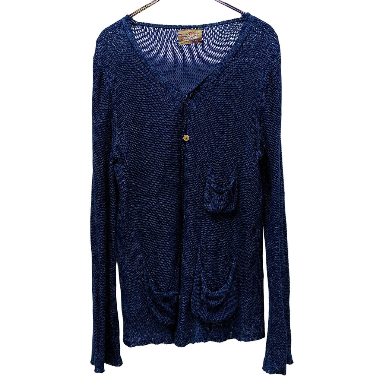 TAKAHIRO MIYASHITA TheSoloist. インディゴリネンニットポケットデザインカーディガン セーター トップス タカヒロミヤシタ ザ ソロイスト メンズ