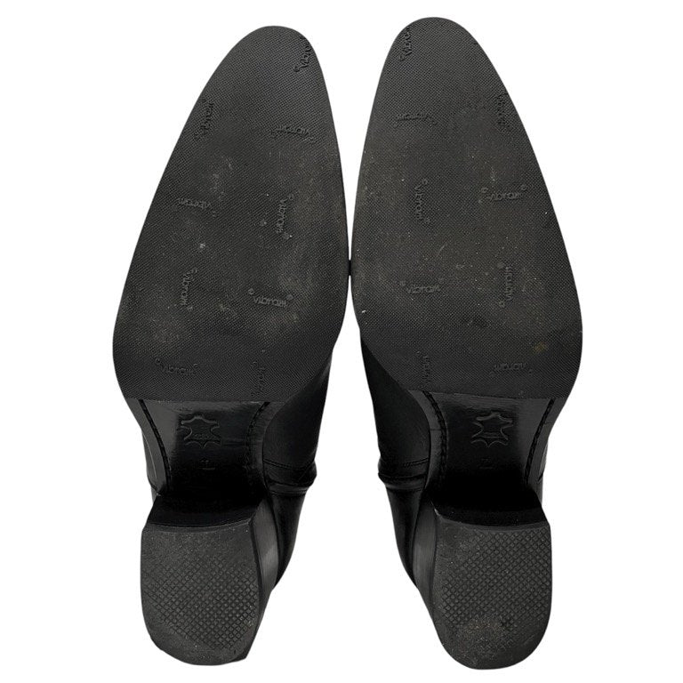 GalaabenD グレンソンキップレザーポインテッドトゥヒールブーツ サイドジップシューズ 靴 クツ 定価90,200円 ガラアーベント メンズ