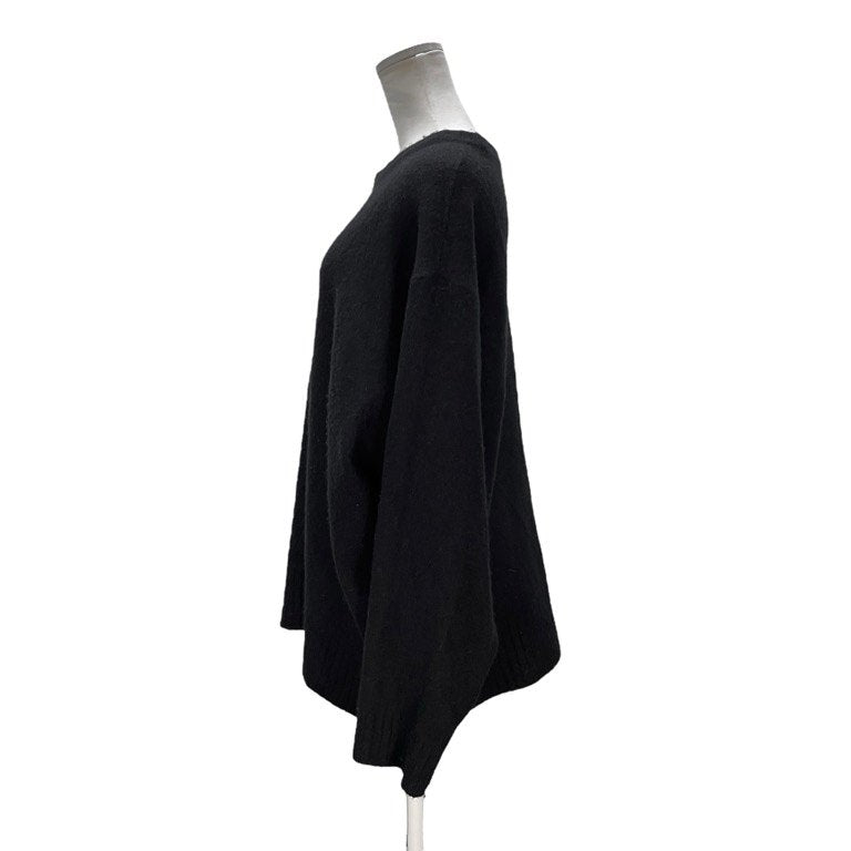 Y’s サイドステッチリペアデザイン圧縮ウールニットセーター 刺繍 アシンメトリー トップス Yohji Yamamoto Femme ワイズ ヨウジヤマモトファム レディース