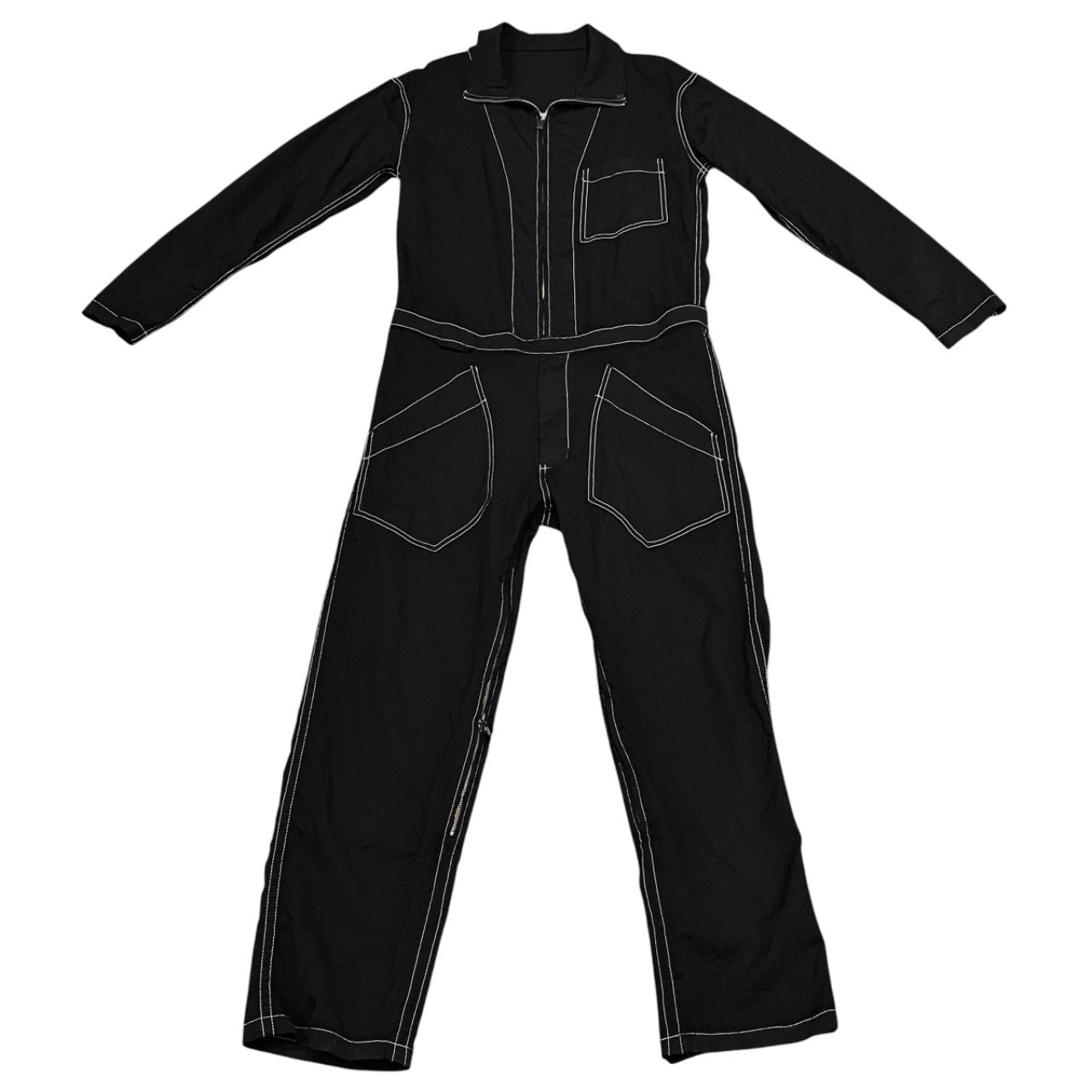 sulvam 21AW ウールギャバジンジャンプスーツ シワギャバ つなぎ オーバーオール ジャケット パンツ アウター SO-Y03-150 サルバム メンズ