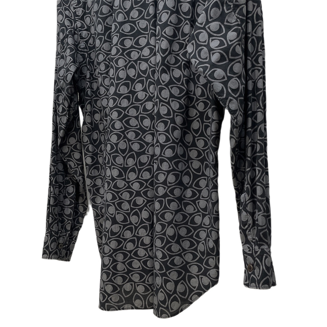 JAN COMME des GARCONS コットンブロードアイプリントレギュラーカラーシャツ ブラウス トップス Archive 目 総柄 ヤン コムデギャルソン メンズ レディース ユニセックス