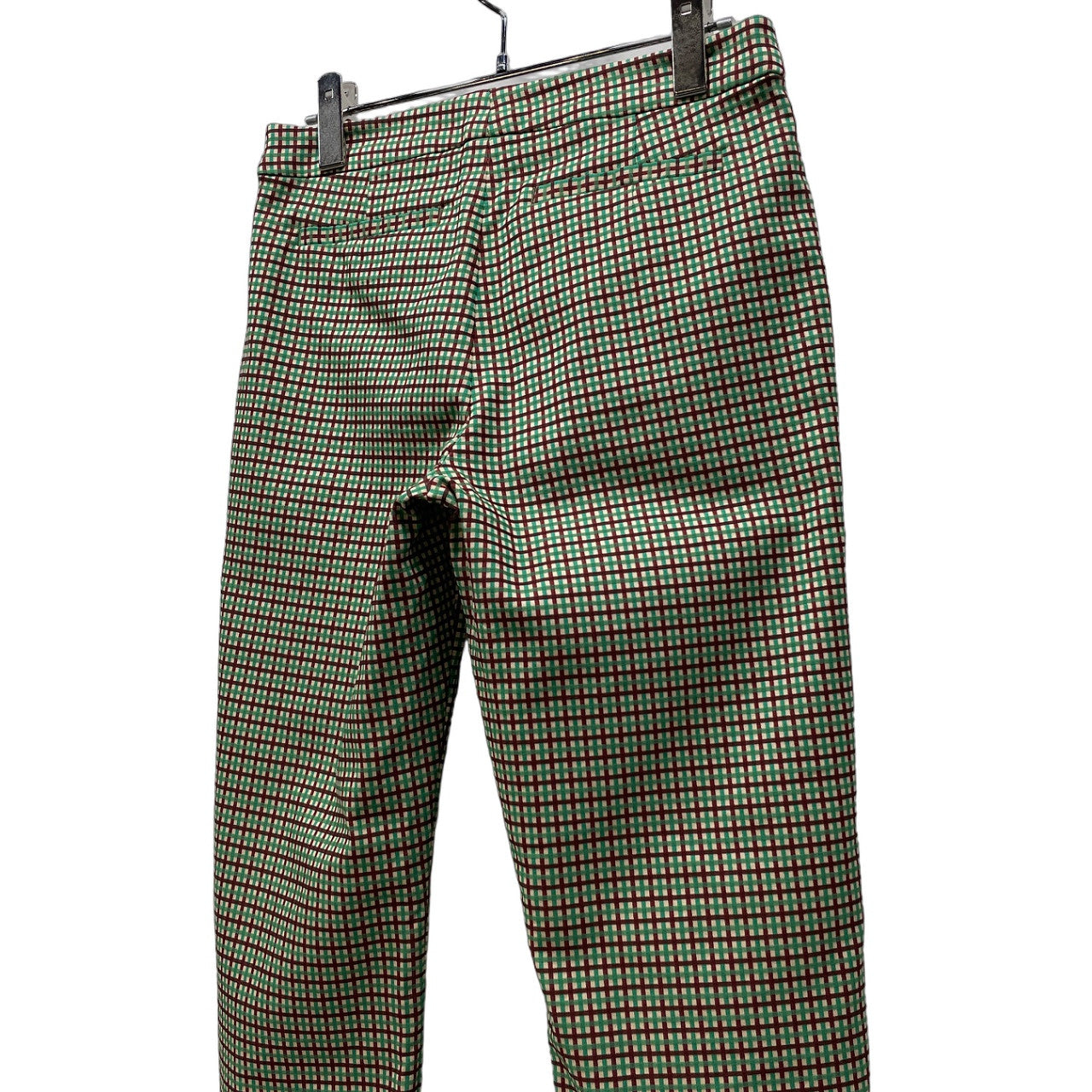 DRIES VAN NOTEN ストレッチコットンチェックテーパードパンツ Archive ボトムス ドリスヴァンノッテン レディース