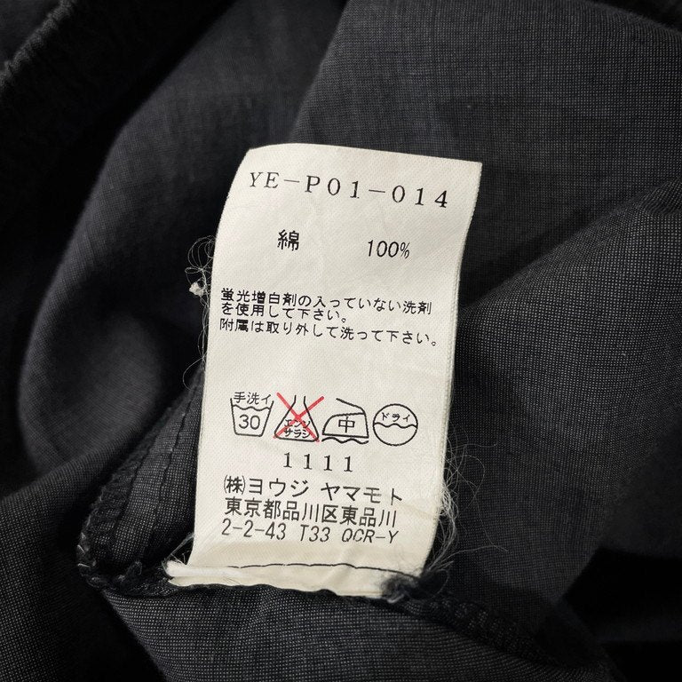 Y's コットンブロードドローストリングイージーワイドパンツ ボトムス ウエストゴムシャーリング Yohji Yamamoto Femme ヨウジヤマモトファム ワイズ レディース