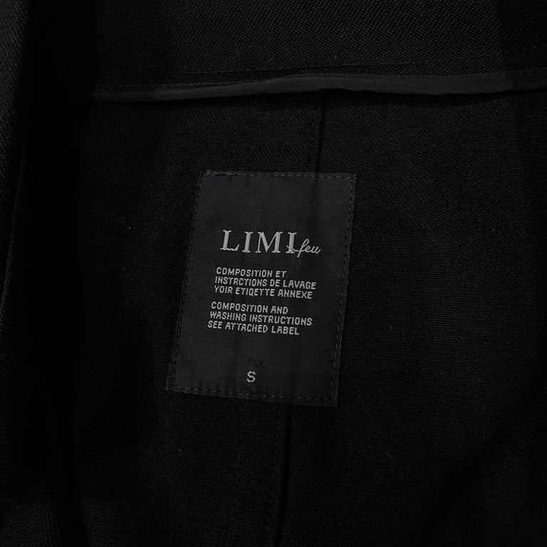 LIMI feu ウールサージショートダブルライダースジャケット ブルゾン コート アウター Yohji Yamamoto リミフゥ ヨウジヤマモト レディース