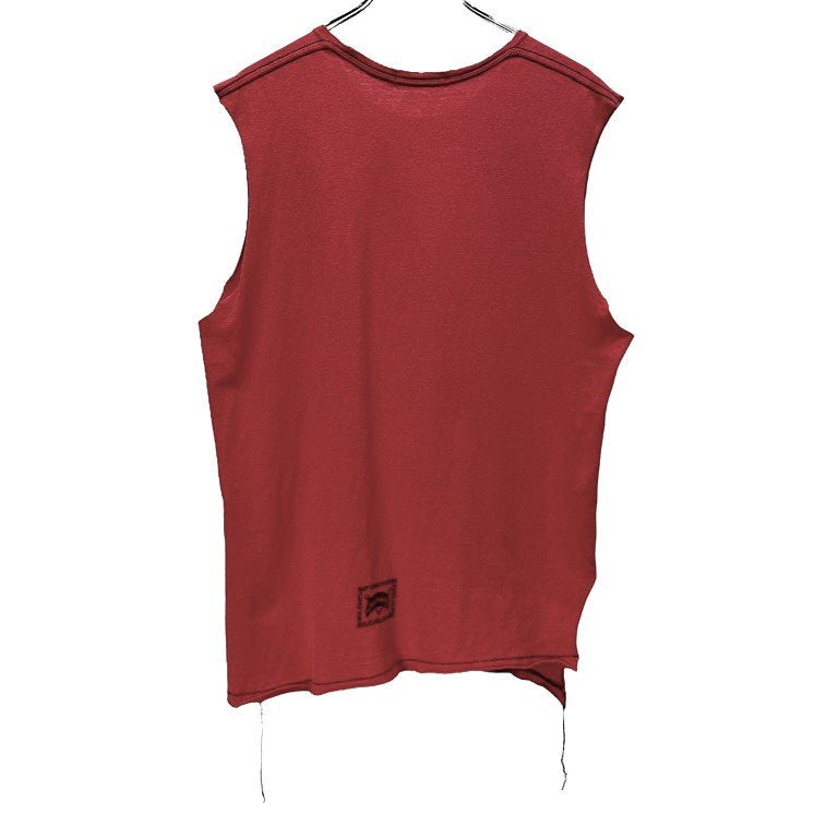 UNDERCOVERISM 03SS レオパードロゴプリント空環ノースリーブカットオフTシャツ カットソー Archive SCAB期 トップス アンダーカバー アンダーカバイズム メンズ