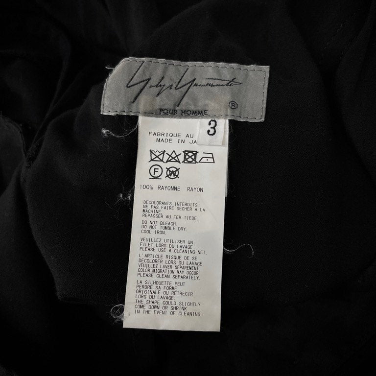 Yohji Yamamoto Pour Homme 20AW レーヨンローン袴パンツ ハカマ ワイド ボトムス Archive 名作 ヨウジヤマモトプールオム メンズ