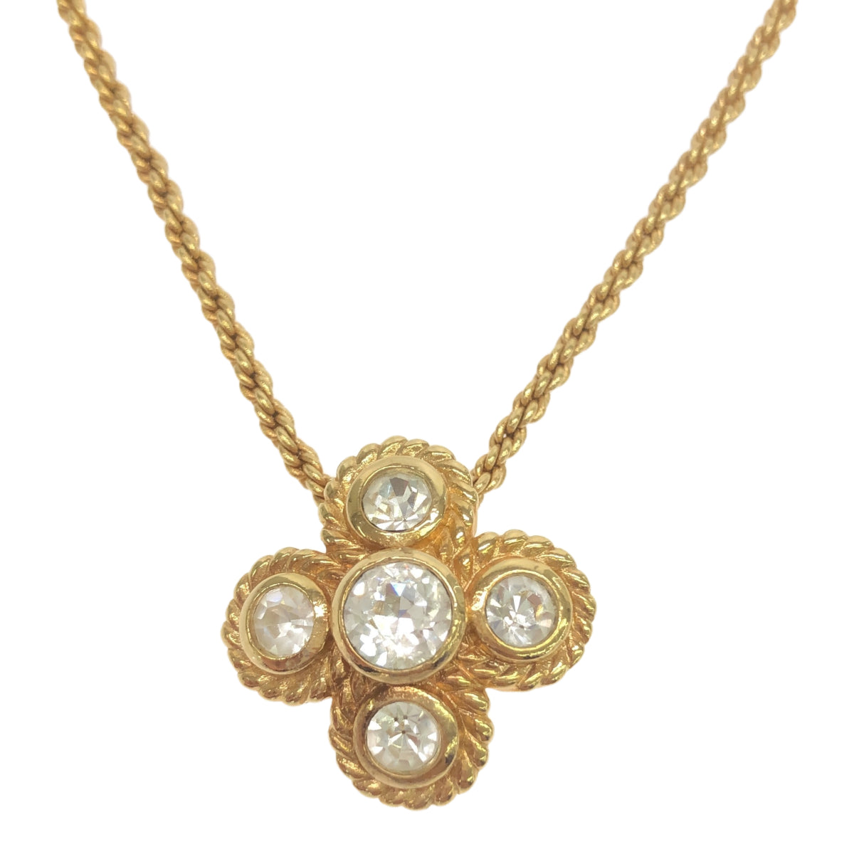 Christian Dior Christian Dior ネックレス ジルコニア フラワー