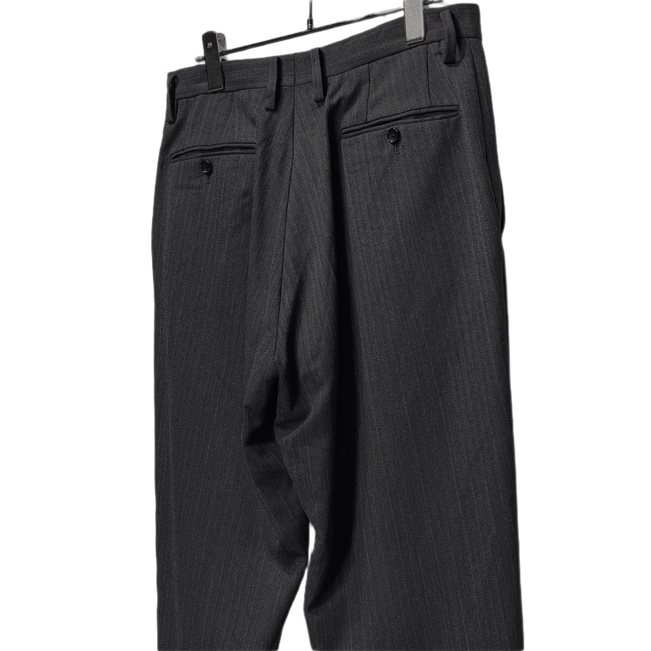 Y's for men ウールストライプ1タックテーパードパンツ スラックス トラウザーズ ボトムス Yohji Yamamoto Pour Homme ヨウジヤマモトプールオム ワイズフォーメン メンズ