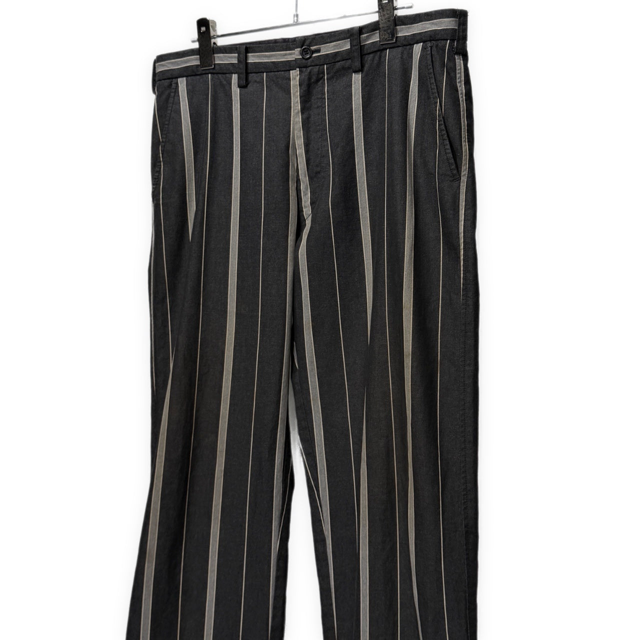 ISSEY MIYAKE MEN 02AW コットンツイルストライプパンツ トラウザーズ スラックス ボトムス Archive 00s イッセイミヤケメン メンズ