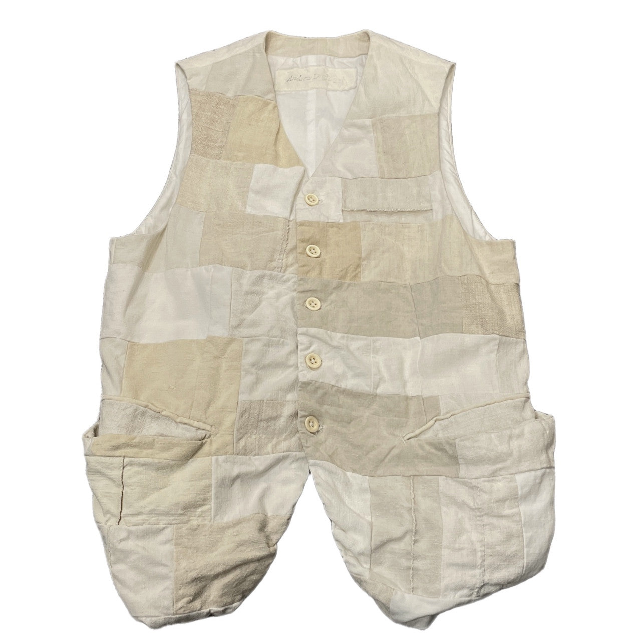 Andrew Driftwood Doggy Bag WaistCoat ヴィンテージリネンパッチワークベスト ノースリーブ ジャケット トップス アウター アンドリュードリフトウッド メンズ レディース ユニセックス