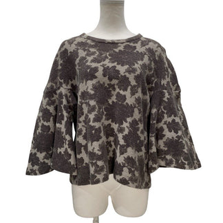 tricot COMME des GARCONS 14AW フラワーパイルフレアスリーブトップス カットソー Tシャツ Tee T-shirt トリコ コムデギャルソン レディース