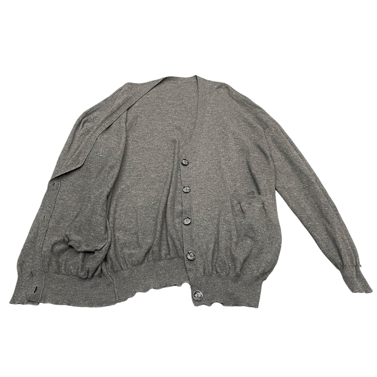 Maison Martin Margiela 09AW オーバーサイズシェルボタンウールニットカーディガン セーター トップス ここのえ Archive メゾンマルタンマルジェラ レディース