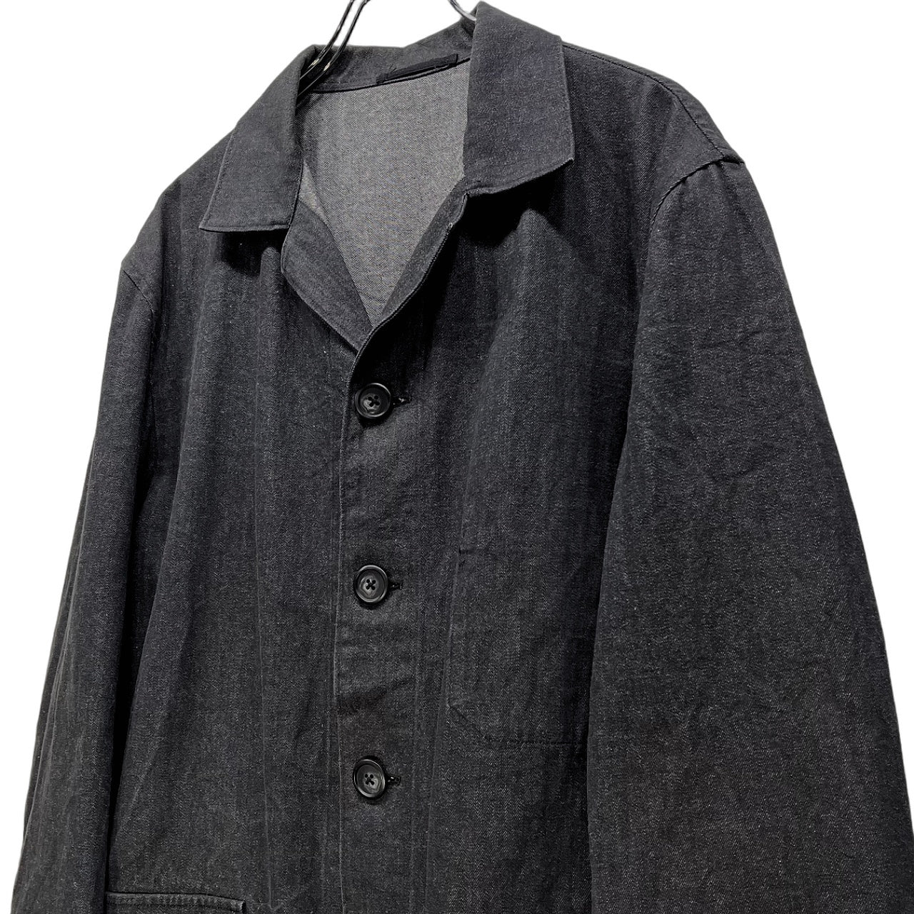 Y's for men ブラックデニムカバーオール ハーフコート ジャケット ブルゾン アウター Archive Yohji Yamamoto Pour Homme ヨウジヤマモトプールオム ワイズフォーメン メンズ