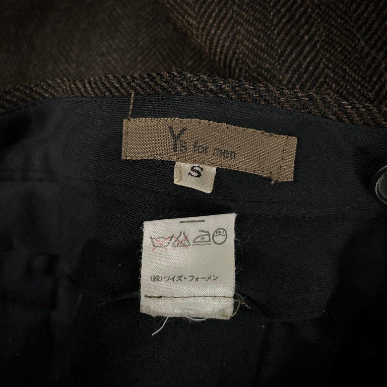 Y's for men ウールヘリンボーンツイードパンツ スラックス トラウザーズ Archive 70s 80s Yohji Yamamoto Pour Homme ワイズフォーメン ヨウジヤマモトプールオム メンズ