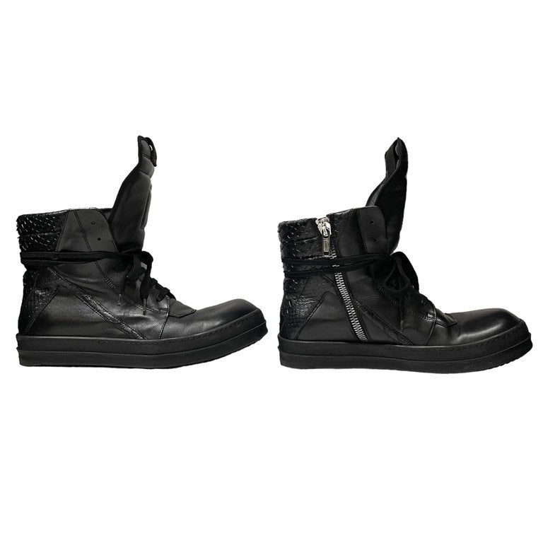 Rick Owens PYTHON GEOBASKET パイソンカーフレザーハイブリッドジオバスケット