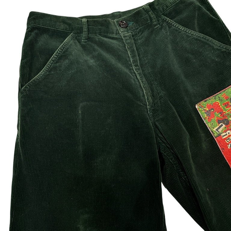 COMME des GARCONS HOMME PLUS 08AW ニーパッチコーデュロイテーパードパンツ Archive 00s Time for Magic Rebel with a cause タイムフォーマジック Jamie Reid ジェイミーリード ボトムス コムデギャルソンオムプリュス メンズ