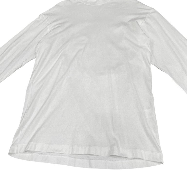 COMME des GARCONS HOMME PLUS 88AW コットン天竺ホワイトハイネック袖リブカットソー Tシャツ Tee T-shirt トップス Archive 80s コムデギャルソンオムプリュス メンズ