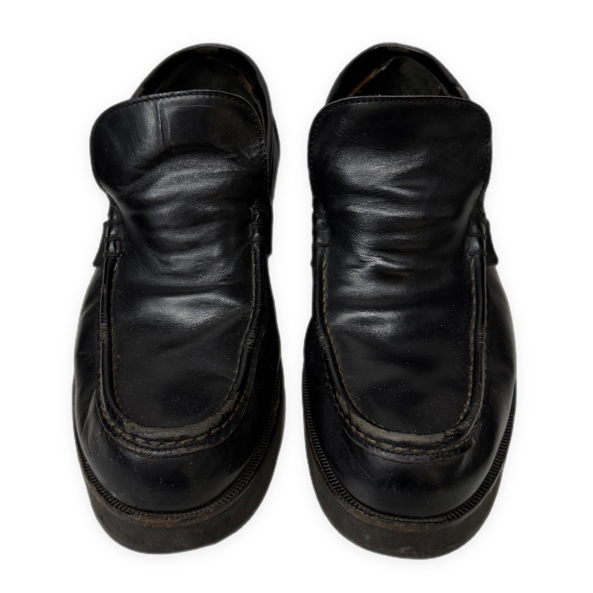 Y's ガラスレザープラットフォームローファー シューズ 厚底 ブーツ Yohji Yamamoto Femme ヨウジヤマモトファム ワイズ レディース